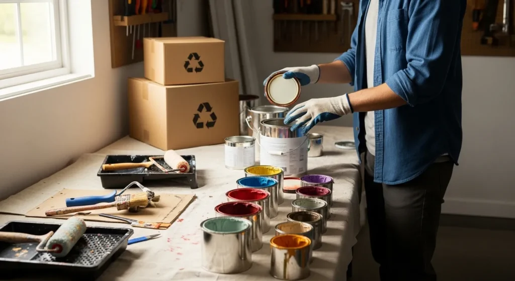 discarding paint